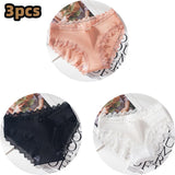 new thread cotton Japanese bow women's underwear solid color breathable waist size girls briefs plus