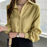 Spring new White Shirt Plus Size 4XL Blouse Casual Loose Women Shirts Fashion Long Sleeve Buttons Women Tops