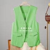 Vest Women's Small Vest 2025 Spring And Autumn New Repair Outside The Folding Women's Shoulder White Short Horse