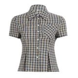 Design Style Buckle Shirt 2025 Summer Babes Ancient Early Slimming Leisure New