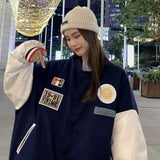 Autumn Thin Patchwork Baseball Jacket Woment Bomber Women Harajuku Clothes Female Ladies Streetwear Gothic Loose