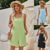 2025 New Style Fresh And Sweet Jumpsuit Female Sleeveless Straight Tube Jacquard Solid Color