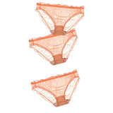 Women Sexy Panties Lace Underpants Low-waist Panties Mesh See Through Perspective Briefs Female Fashion Underwear