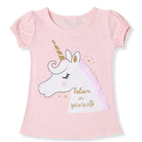 Summer Fashion Unisex Unicorn T-shirt Children Boys Short Sleeves White Tees Baby Kids Cotton Tops For Girls Clothes 3
