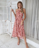 New WOMEN Summer Polka Dot Sling Holiday Casual Dress Fashionable Sleeveless Bohemian