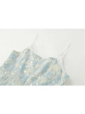 Princess Dress Sweet Sexy V-Neck Sleeveless Off Shoulder Suspender Dress 2022 Summer Kawaii Elegant A-line Ball Gown