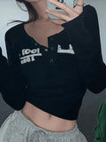Y2K Long Sleeve Ribbed Knit Crop Top- Outfit