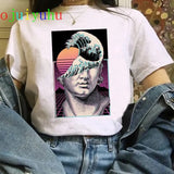 t shirt vaporwave Michelangelo women fashion new harajuku tshirt Casual korean style Graphic hip hop t-shirt