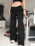 Washed Pocket Patched Cargo Jeans- Outfit