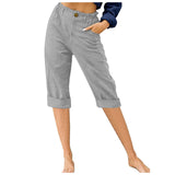And Linen Fashion Loose High Waist