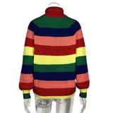 Knitted Explosive Sweater High-Necked Hooded Long-Sleeved Loose Sweater Top Women's