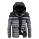 Parka Men\'s New Warm and Windproof Cotton Jacket Men\'s Windproof Casual Fashion Pure Color Parka