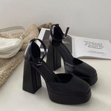 Heel Barbie Shoes Children 2025 New Spring And Autumn Beige Baotou Mary Cherish Coarse Sandals Wedding