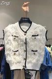 Knitted Vest Summer Cardigan Women Casual Loose Ladies Tops Womens Tassels Vest Sleeveless Blouse 2023 New