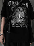 Men's Gothic Punk Shield Graphic Tee- Outfit