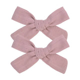 Lovely Baby Solid Hair Bows With Clip Bowknot Hair Clips Headwear Children Cute Cotton Hairpins Barrettes Hair