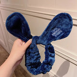Face Hair Holder Hairbands Soft Warm Coral Fleece Bow Animal Ears Headband For Women Girls Turban Fashion Hair