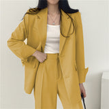 Zingj And Autumn New Blazer Female British Wind Casual Versatile Blue Small Medium Long Suit