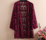 Lace Cardigan Embroidery Women Casual Vintage Jackets Mujer Coat Jaqueta Feminino Casaco De La Big Plus Size 2XL~4XL
