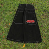 Y2K Baggy Jeans Men's Pattern Hip-Hop Street Harajuku Men's Wide-Legged