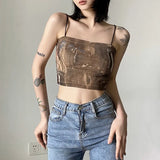 2022 New Women's Clothing Solid Color Repair Street Fashion Sexy Bare Back Sling Vest
