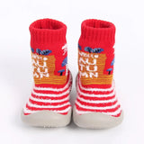 6 to 36M Christmas Children's Indoor Socks With Soft Rubber Sole Baby Walking Shoes Girls Winter Non-slip Floor