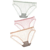 Women Sexy Panties Lace Underpants Low-waist Panties Mesh See Through Perspective Briefs Female Fashion Underwear