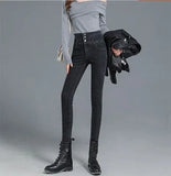 Women Jeans Fitting High Waist Slim Skinny Femme Jeans Faux Leather Jeans,Stretch Female Jeans,Pencil