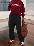 Cargo Pants Baggy Jeans Women Fashion Streetwear Pockets Straight High Waist Y2k Casual Vintage Denim Trousers