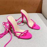 Wish Size 2025 Summer New Dew Women's Fine Heeled Sandals 43-Yard Bonded Women's