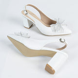 White Bow Temperament Famous Bag Head Sandals Women's Shoes Show High Thin