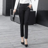 Pants Women Spring Bodycon Slim Ladies Formal Suits Trousers High Waist Workwear Female Pantolones Casual Woman