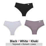 3PCS/Set Cotton Brazilian Panties Woman 2021 Female Panties Lingerie Sexy Thongs Woman Brazilian Pantys Plus Size