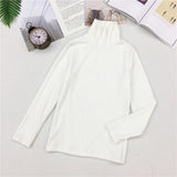 Spring Women Turtleneck T Shirt Tees Warm Thick Velvet T-Shirts Female Bottoming Long Sleeve Shirt