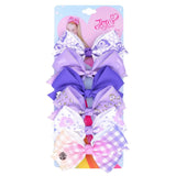Pcs/Set JoJo Bows Jojo Siwa Rainbow Printed Ribbon Bows For Girls Hair Clips Boutique Hairpins Barrettes Kids Hair