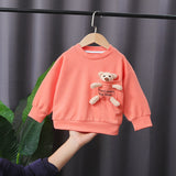 Autumn Toddler Baby Girl's T-shirts Sweater Boy's Long Sleeve Tops Kids Sweatshirt Bear T Shirts Sport Children