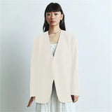 Suit Spring And Autumn New Cushion Shoulder Leisure Fashion Temperament Slim Thin Professional Gray Small Suit