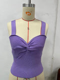 Zingj New Sweater Belt Vest Inside The Knot V Neck Without Sleffowed Wear Bottom Strapless Top Female-Outfit