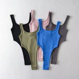 Zingj Trend Women's Wear Square Neckline Vest One-Piece Suit Slim Sexual Feeling Waist Spicy Girl Bottom