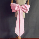 Seperate Pink Satin Bow Party Dress Knots Removeable Prom Dresses Satin Knots With