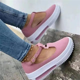 Single Shoes 2023 Spring And Summer New Slope Heel Thick-Soled Sneakers Size 43 Women's