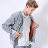 Fall And Winter Male And Female All Reflective Flight Jacket High Street Outdoor Sports Reflective Trench Coat Baseball Jacket-Outfit