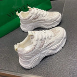 Zingj New Spring And Autumn Fashion Casual Dad Shoes Korean Version Ins Tide Retro Net Cloth Students Casual Sports