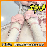 Bow Lolita Shoes Lolita JK Small Leather Shoes 2025 New Round Head With Mary Jane Single