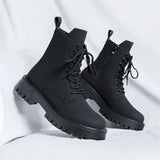 Zingj Martin Boots Male Autumn And Winter Long Tube Overalls Net Red High Street Soft Leather British Yuppie Male Boots