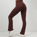 Scrunch Sporty Flare Legging Raises Butt Women Gym Clothing Female Fitness Tights Push Up High Waist Sport Pants Black