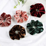 Colors Korea Velvet Hair Scrunchie Elastic Hair Bands Solid Color Women Girls Ropes Headwear Ponytail Holder Hair