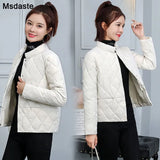 Parkas Jackets Winter Lady Casual Short Coats M~3XL Basic Woman Jackets Long Sleeve Female Chaquetas Womens Outwear