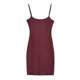 Zingj Trend Women's Solid Color Flat Thread Suspender Dress Summer New Elastic Bag Hip Skirt Short