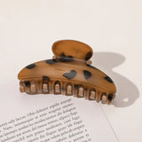 Women Girls Acetate Hair Clips Leopard Print Hair Claws Headband Hair Crab Clamp Square Claw Clip Hairpins Hair